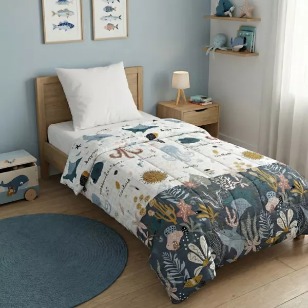 Bedruckte Kinder-Bettdecke (140 x 200 cm) Octopia Mehrfarbig
