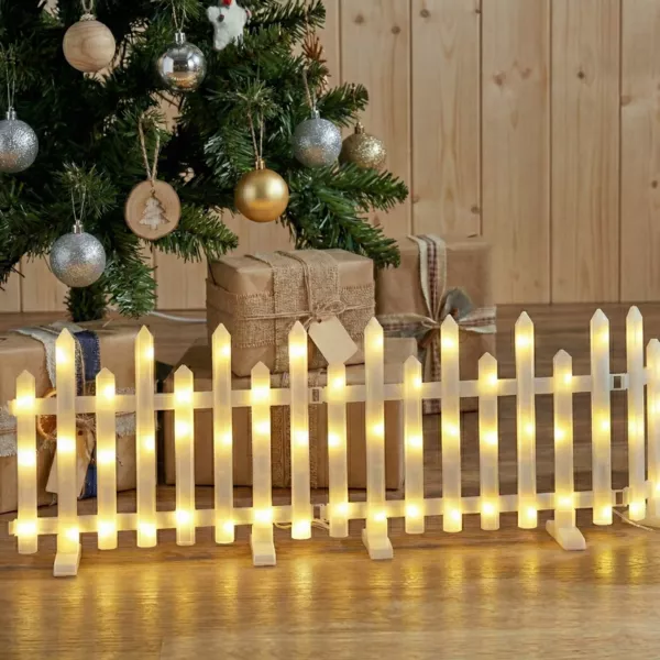 8er Set beleuchtete Z�une 192 LED (2,80 m x H25 cm) F�erie Warmwei�