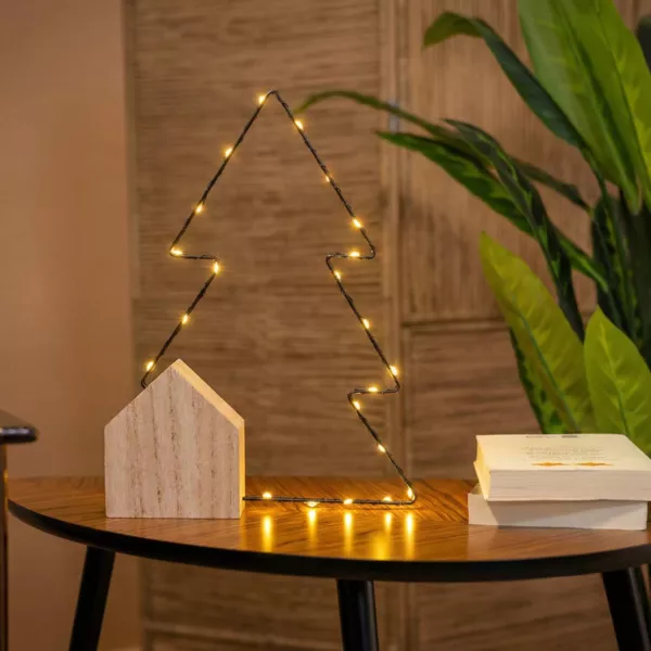 Albero luminoso a pile 22 LED (30 cm) Alpina Bianco caldo