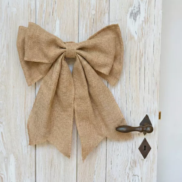 N�ud de No�l en jute (H40 cm) Raffinement Naturel