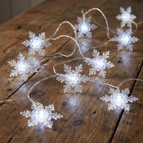 Luces de Navidad Copo de nieve Blanco fr�o 24 LED