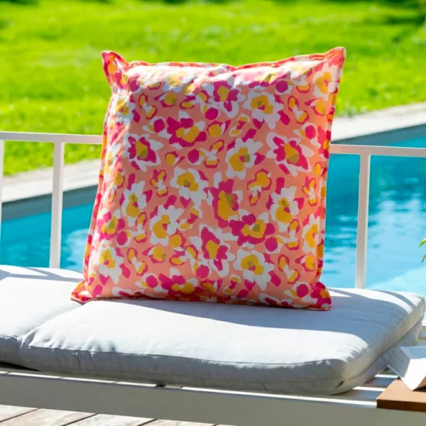 Vandafvisende firkantet udend�rs pudebetr�k (60 x 60 cm) Paola Rose