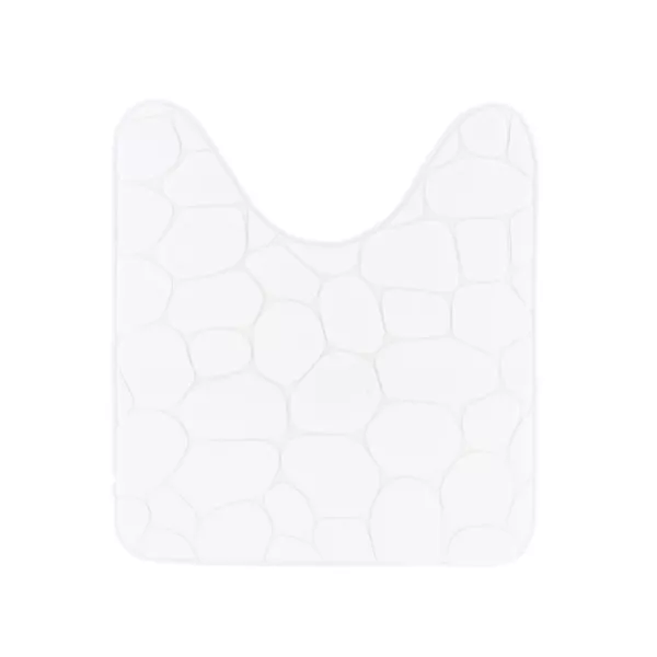 Tappeto per wc sagomato in memory foam (45 x 50 cm) Galeo Bianco