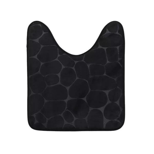 Tappeto per wc con memory foam (45 x 50 cm) Galeo Nero
