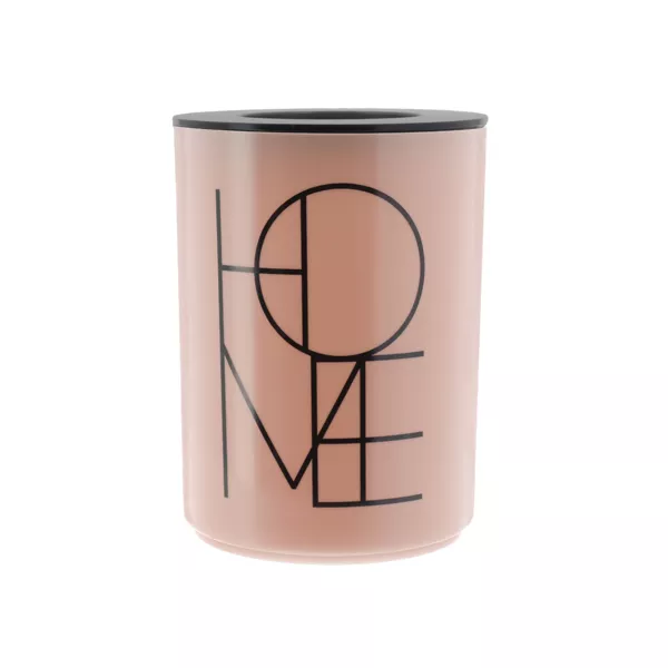 Poubelle salle de bain avec couvercle Minimalist Rose blush