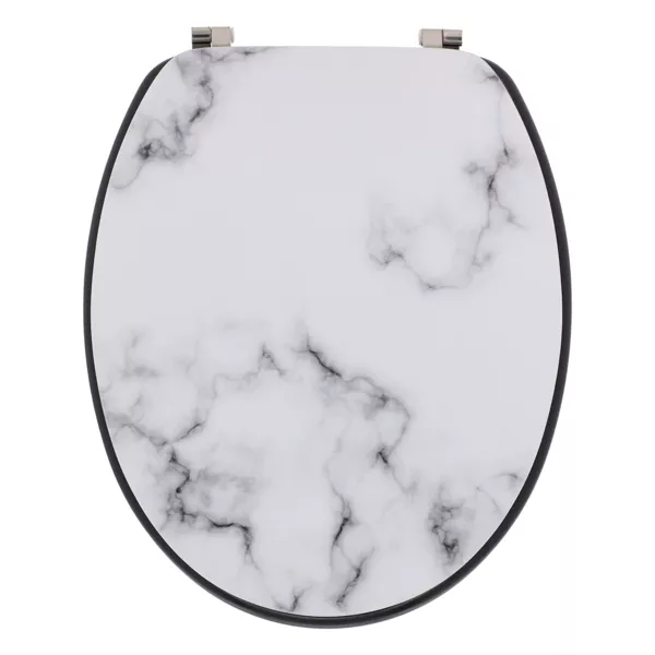 Asiento de inodoro de madera efecto m�rmol 18 pulgadas Sema Gris