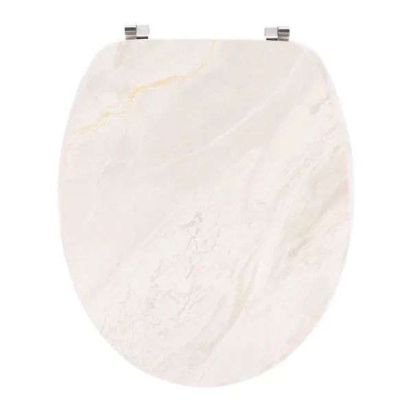 Copriwater in legno effetto marmo 18 pollici Lina Beige