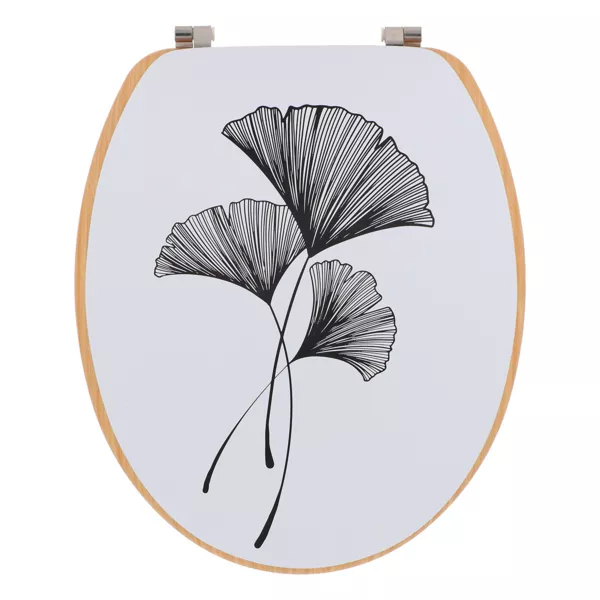 WC-Sitz aus Holz 18 Zoll Zen Ginkgo Wei�