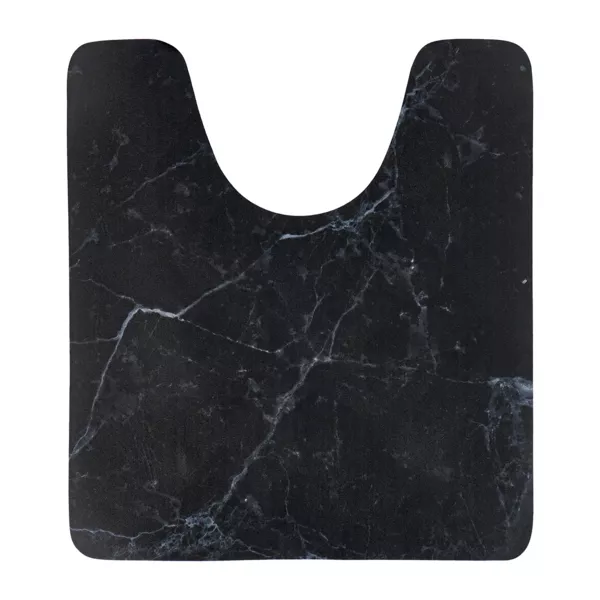 Tappeto per wc antiscivolo (45 x 50 cm) Lina Nero