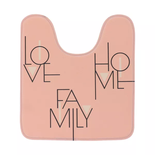 Toiletmat van microvezel (45 x 50 cm) Minimalistisch Blush Roze