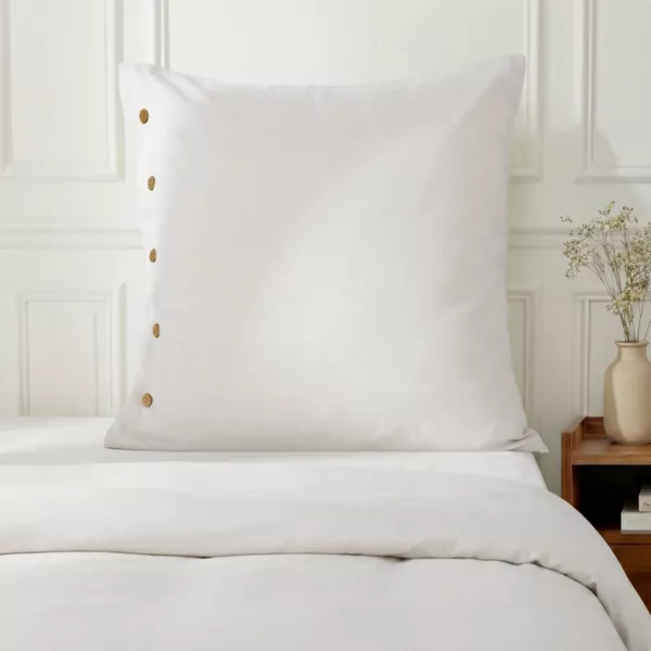 Funda de almohada cuadrada de percal de algod�n (80 x 80 cm) Diane Blanco
