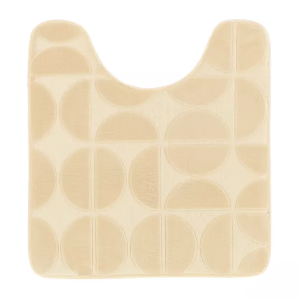 Tapis contour wc m�moire de forme (45 x 50 cm) Motivo Beige
