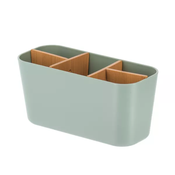 Badkamerorganizer 5 compartimenten bamboe Naturo Salie Groen