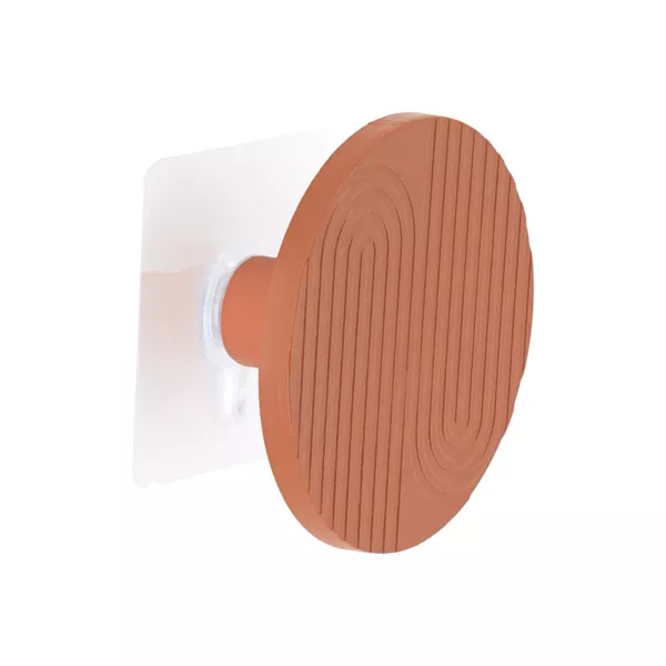 Selbstklebende Bambusgarderobe (8 cm) Boho-Chic Terrakotta