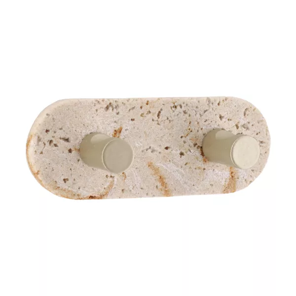 Crochet double adh�sif effet travertin Lina Beige