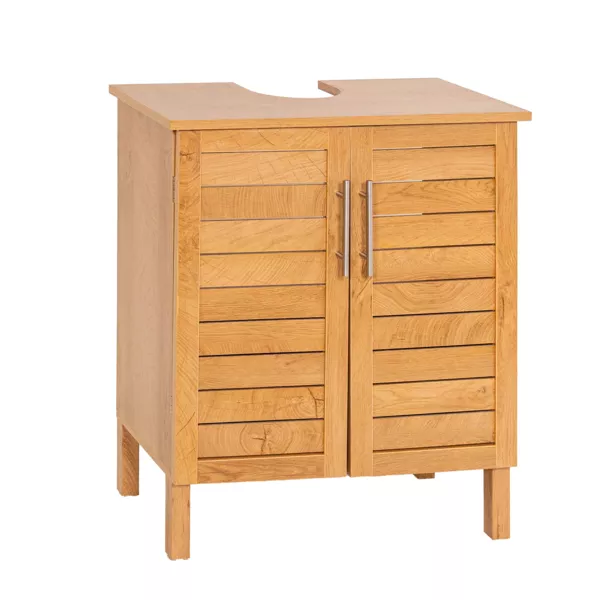 Meuble dessous de lavabo salle de bain bois (70 x 60 cm) Colonial Naturel