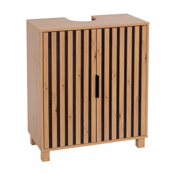Meuble dessous de lavabo salle de bain bois (70 x 60 cm) Karma Naturel