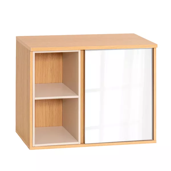 Meuble haut de salle de bain bois 2 niches (45 x 60 cm) Rivoli Naturel