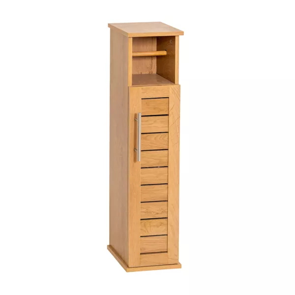 Mobile porta rotolo carta igienica con riserva e mensola in legno Colonial Naturale
