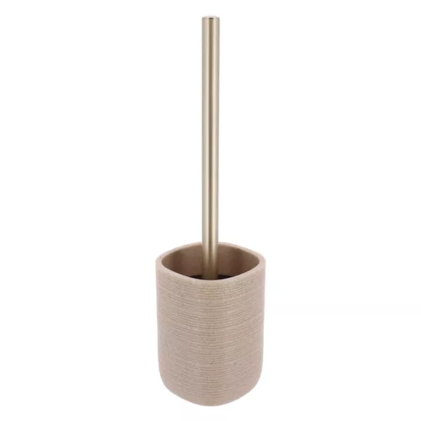 Toiletb�rste i stribet polyresin Lina Beige