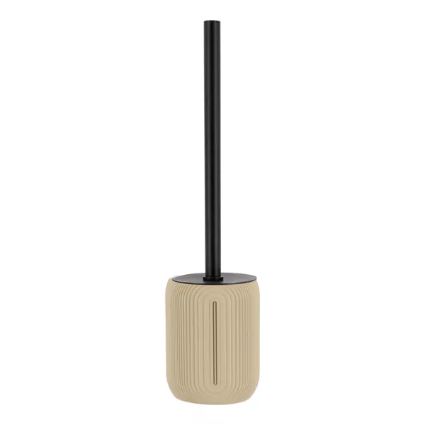 Toiletborstel met Minimalistisch Geometrisch Beige greige deksel