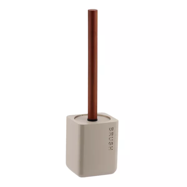 Firkantet toiletb�rste i gravet polyresin Sia Beige