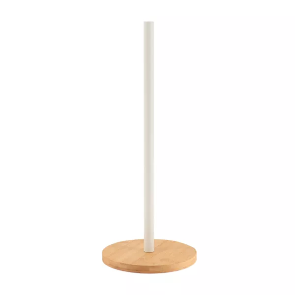 Toiletrulleholder i bambus og metal Naturo Hvid