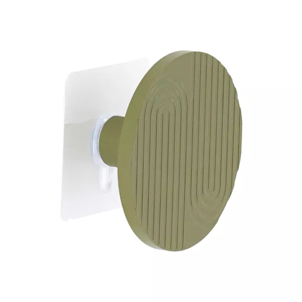 Perchero adhesivo de bamb� (8 cm) Boho-chic Verde oliva