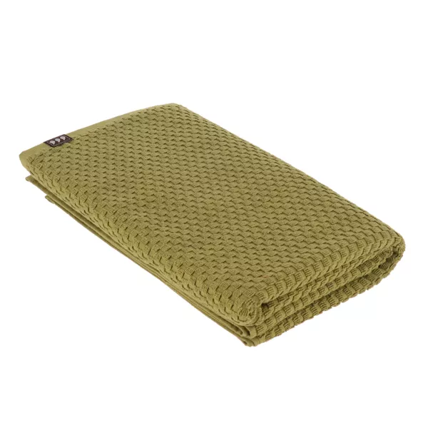Serviette de bain coton (90 x 150 cm) Boho-chic Vert olive