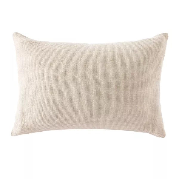 Federa rettangolare in cotone a nido d'ape (50 x 80 cm) Eva Beige
