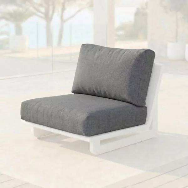 Funda de cojín de repuesto para Sillón Long Beach Gris antracita