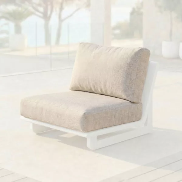 Housses de coussin de remplacement pour Fauteuil Long Beach Beige