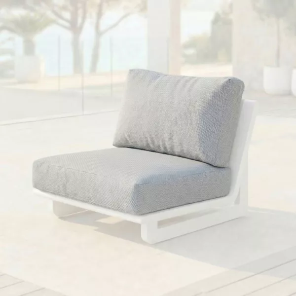 Funda de cojín de repuesto para Sillón Long Beach Gris claro