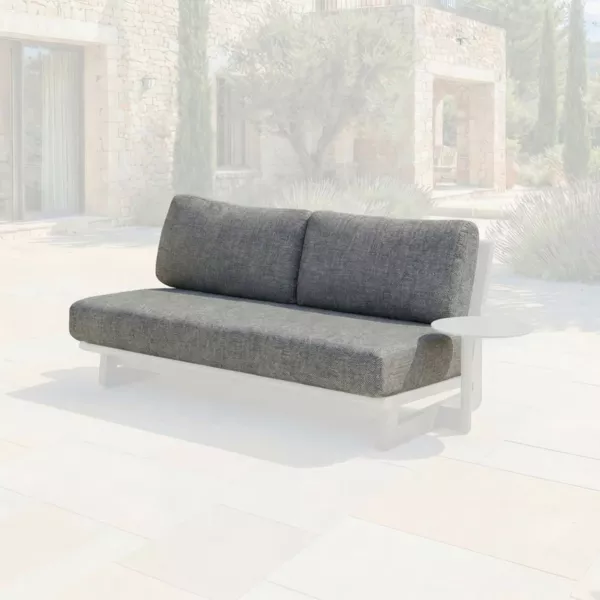 Ersatzkissenbezüge für 2-Sitzer-Sofa Long Beach Anthrazitgrau
