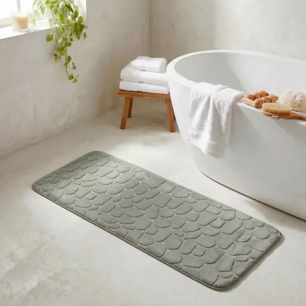 Tapis de bain rectangulaire m�moire de forme (50 x 120 cm) Galeo Vert kaki