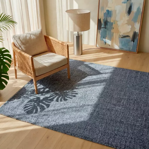 Rechthoekig vloerkleedvan gerecycleerd materiaal (140 x 200 cm) Sabana Grijs