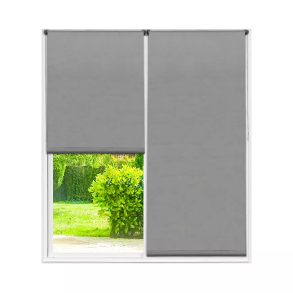 Tenda a rullo oscurante testurizzata (200 x 200 cm) Nyx Grigio