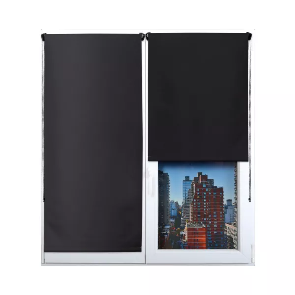 Tenda a rullo oscurante (210 x 220 cm) Tinta unita Nero