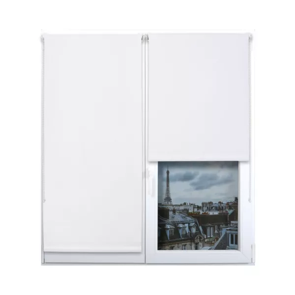 Store enrouleur occultant (150 x 180 cm) Uni Blanc 