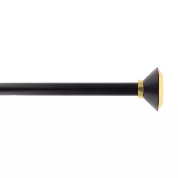 Uittrekbare gordijnroede set (L210 - L380 cm / D19 mm) Coni Goud en Zwart