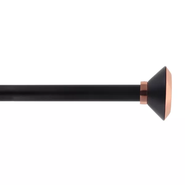 Kit de tringle extensible (L210 - L380 cm / D19 mm) Coni Cuivre et Noir