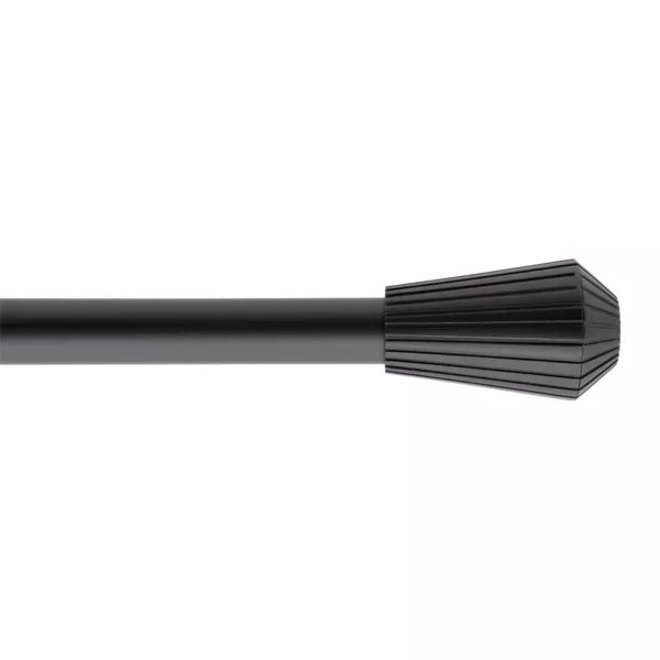 Kit de tringle extensible (L210 - L380 cm / D19 mm) Pise Noir mat