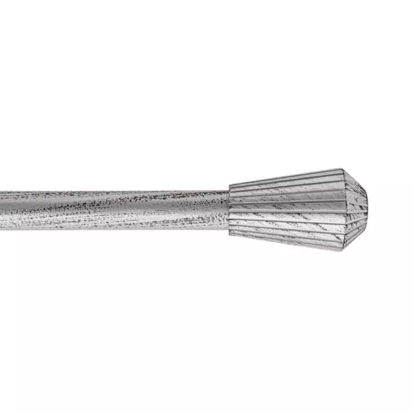 Uitschuifbare gordijnroede set (L210 - L380 cm / D19 mm) Pise Grijs en zwart