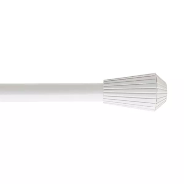 Uitschuifbare gordijnroede set (L210 - L380 cm / D19 mm) Pise Mat Wit