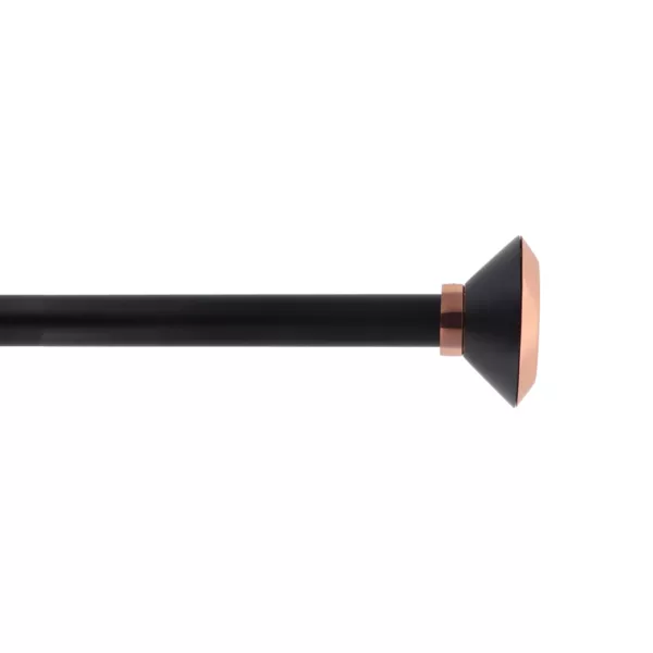 Kit asta tenda estensibile (L120 - L210 cm / D19 mm) Coni Rame e Nero