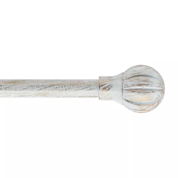 Kit asta tenda estensibile (L140 - L260 cm / D19 mm) Touch of Zen Bianco e Oro