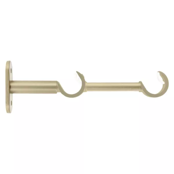 Supporto doppio per asta fissa in metallo (L16 cm / D20 mm) Jim Gocciolatoio Oro