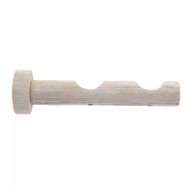 Support doppia asta appendiabiti in legno cerusato (L15 cm x D 28 mm) Soren Naturale