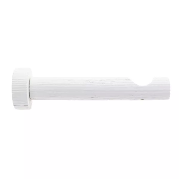 Soporte para barra de cortina de madera decapada (L12 cm x D 28 mm) Soren Blanco
