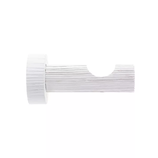 Vorhangstangenhalter aus wei� gekalktem Holz (L70 x D 28 mm) Soren Wei�